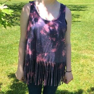 Mason & Mackenzie Juniors Blue & Pink Tie Dye Top